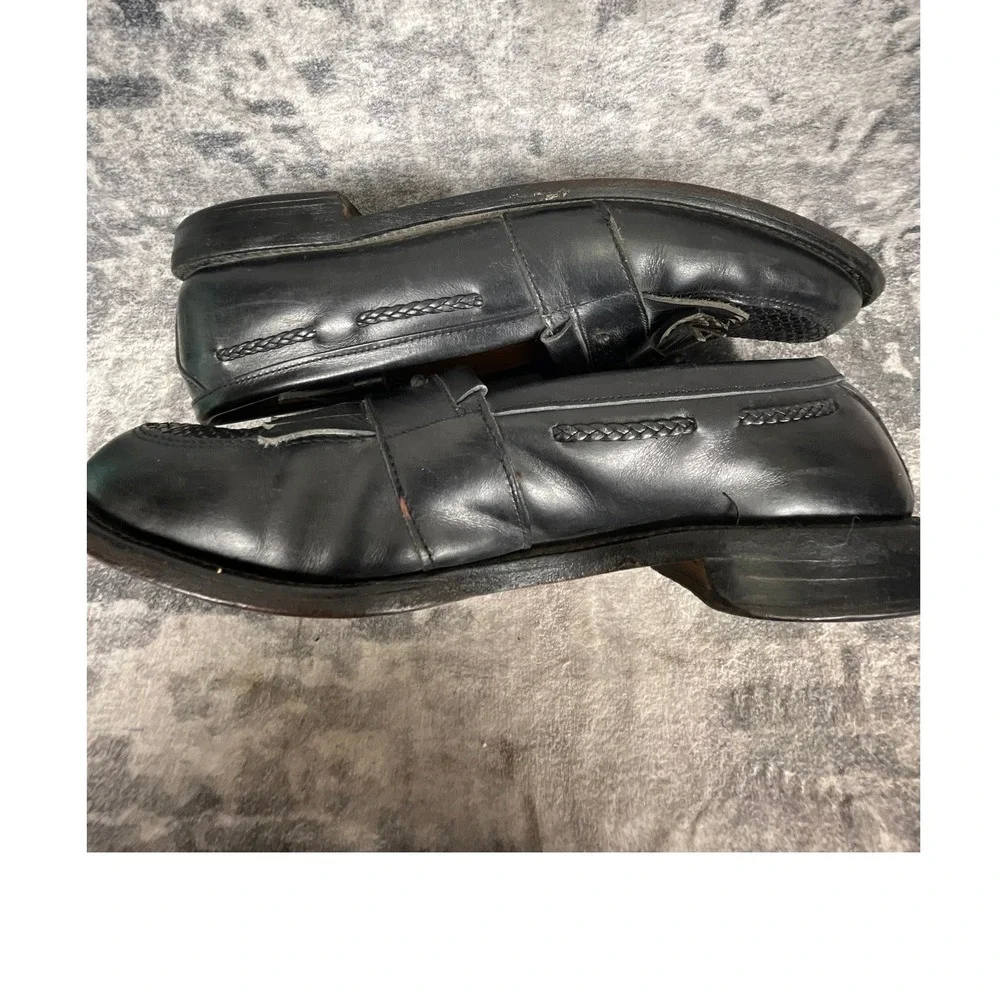 Allen Edmonds Men 11 Cody Tassel Loafers Solid Black Old Money Preppy Ivy League